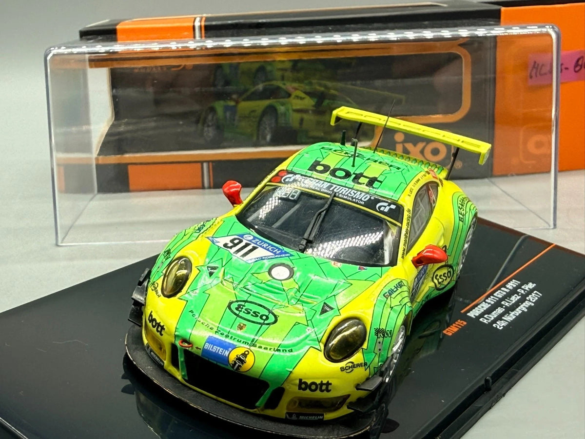 Modellautos 1:43 Ixo Porsche 911 GT3 R #911 24h Nürburgring 2017 mit OVP