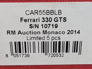 Modellautos 1:43 BBR Ferrari 330 GTS Auction Monaco 2014 Limited 01/05 mit OVP