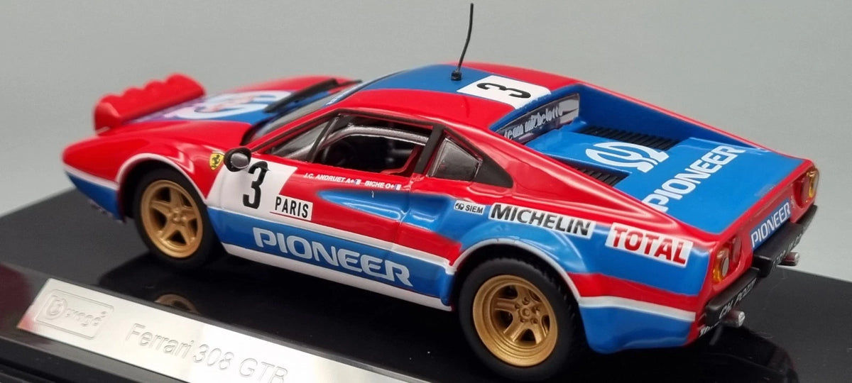 Modellautos 1:43 Bburago Racing Ferrari 308 GTB Rallye Monte Carlo 1982 #3 OVP
