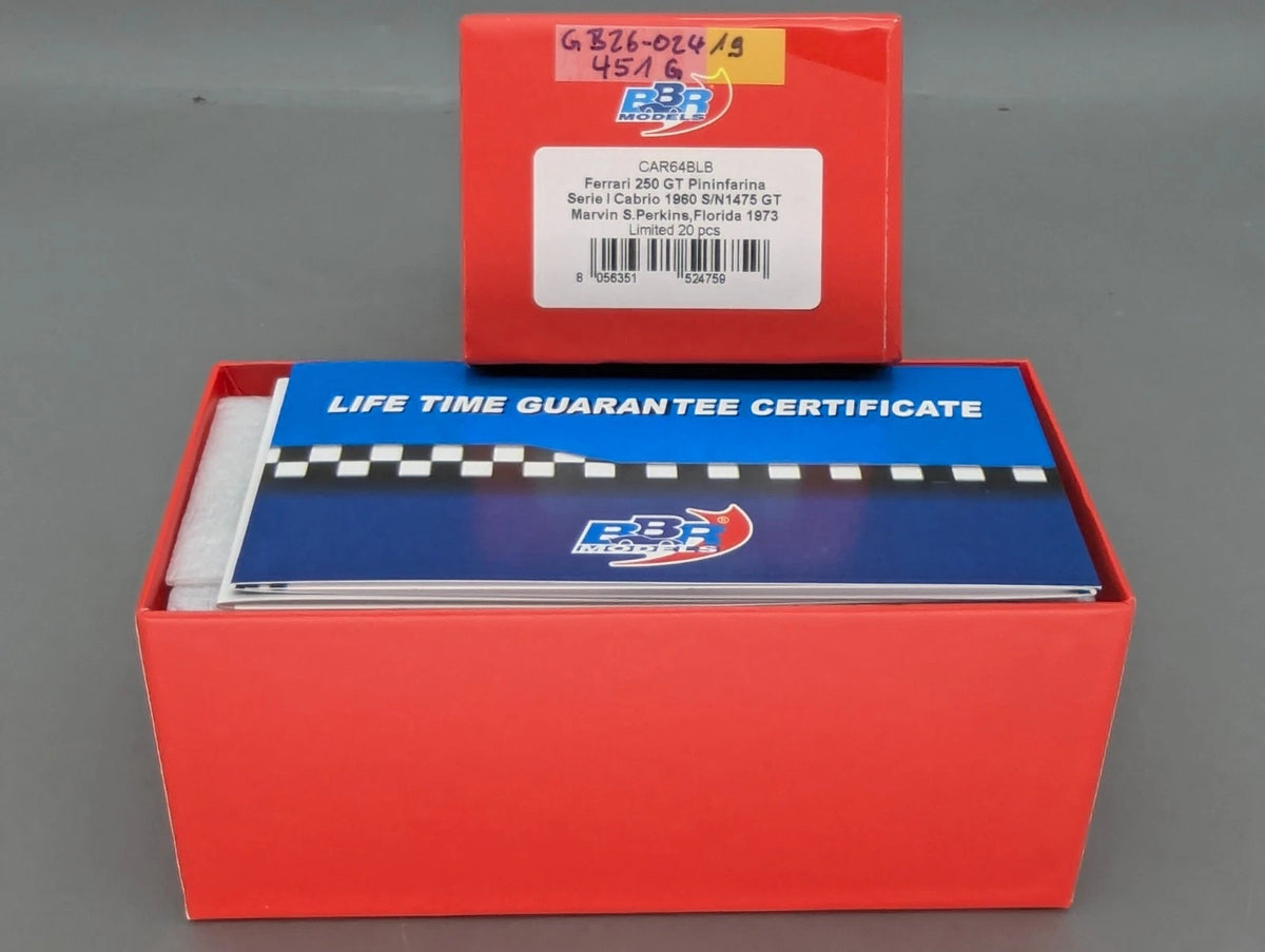 Modellautos 1:43 BBR Ferrari 250 GT Pininfarina Serie 1 Cabrio Ltd 01/20 OVP