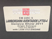 Eidolon Make Up 1:43 Lamborghini Aventador LP700-4 2011 Engine Set Grau Met. OVP