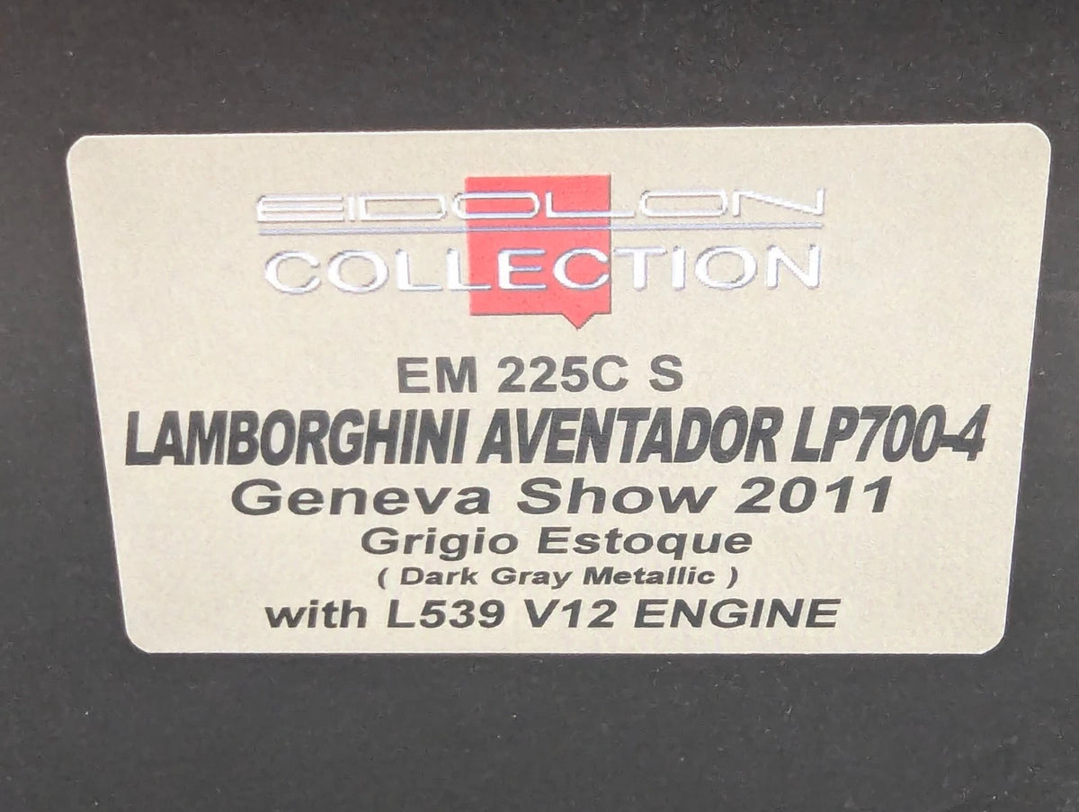 Eidolon Make Up 1:43 Lamborghini Aventador LP700-4 2011 Engine Set Grau Met. OVP