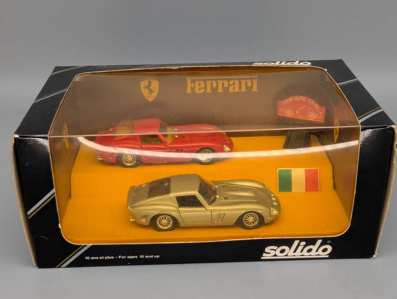 Modellautos 1:43 Solido Ferrari GTO TdF 1963 1964 2-tlg Set #165 #172 mit OVP