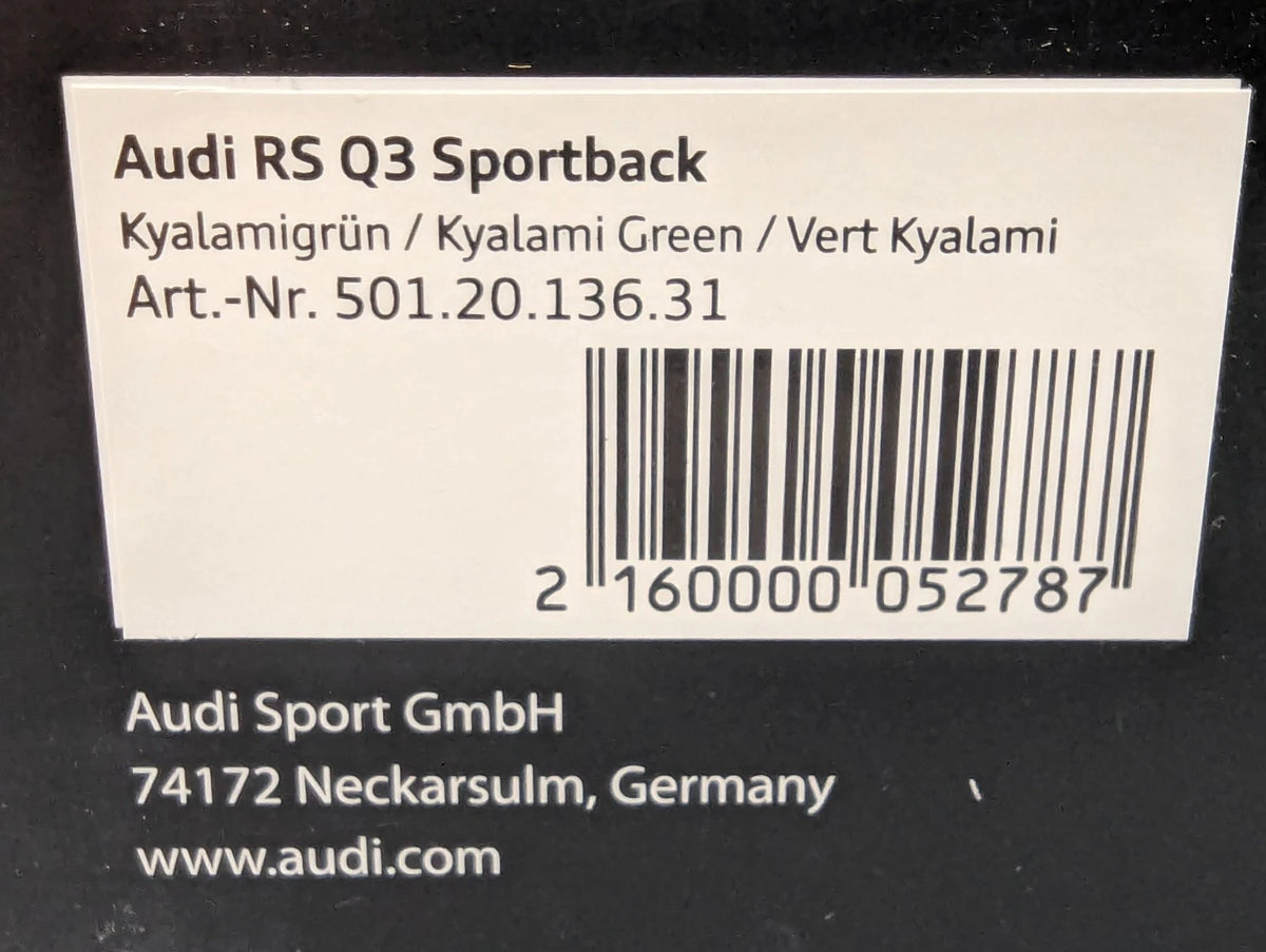 Modellautos 1:43 Minichamps Audi RS Q3 Sportback Kyalami-Grün mit Dealer OVP