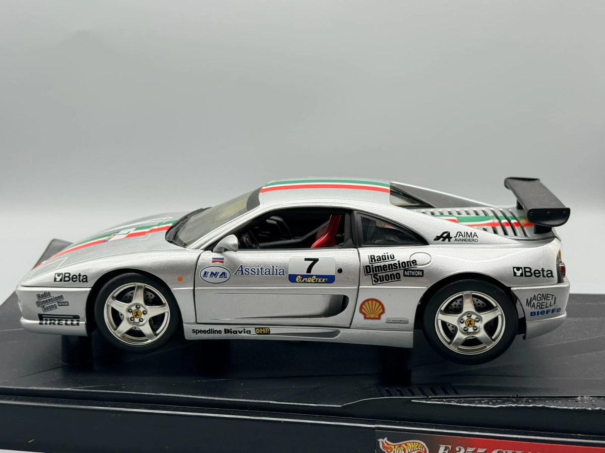 Modellautos 1:18 Hot Wheels Ferrari F355 Challenge 1998 #7 Silber mit OVP