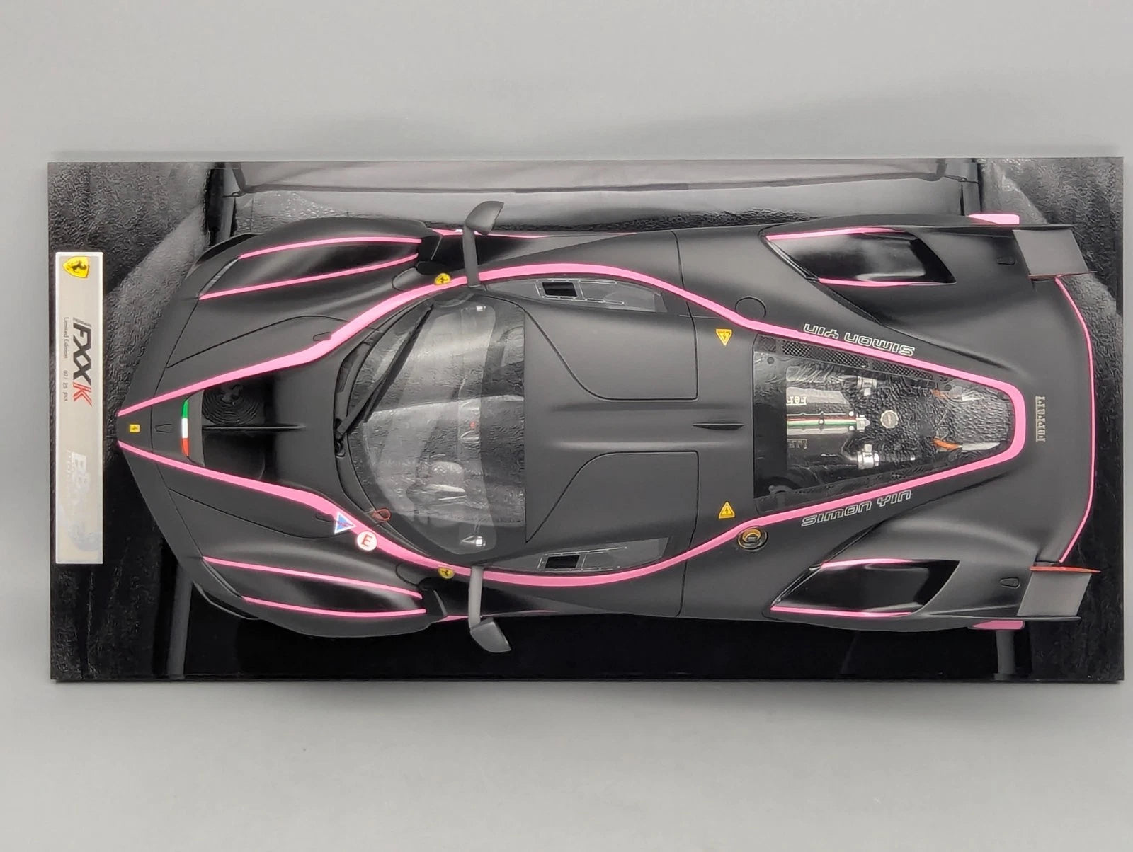 Modellautos 1:12 BBR Ferrari FXX-K Car #6 Nero Matt Ltd 07/25 in Vitrine OVP