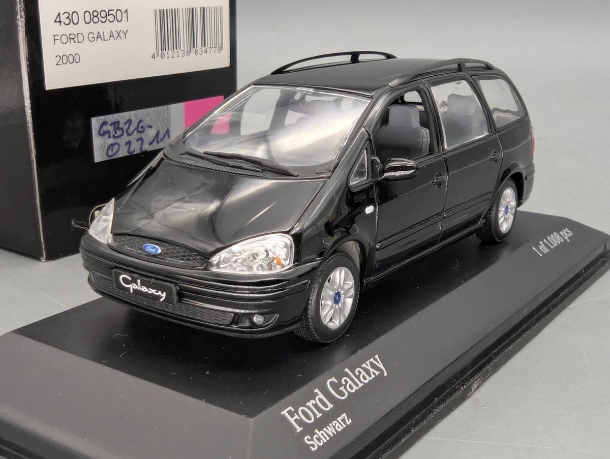 Modellautos 1:43 Minichamps Ford Galaxy Schwarz 2000 nicht 1995 mit OVP
