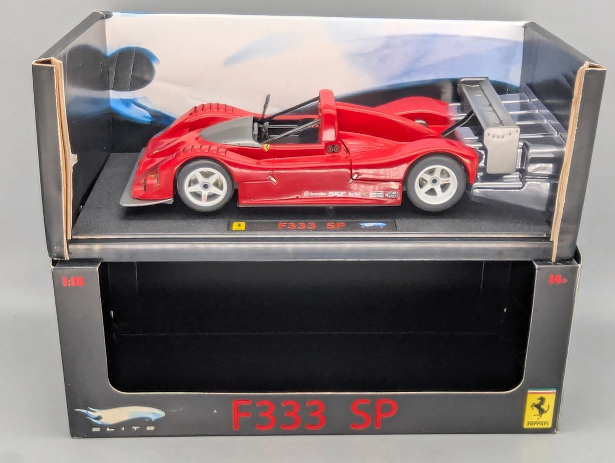 Modellautos 1:18 Hot Wheels Elite Ferrari F333 SP Red in OVP