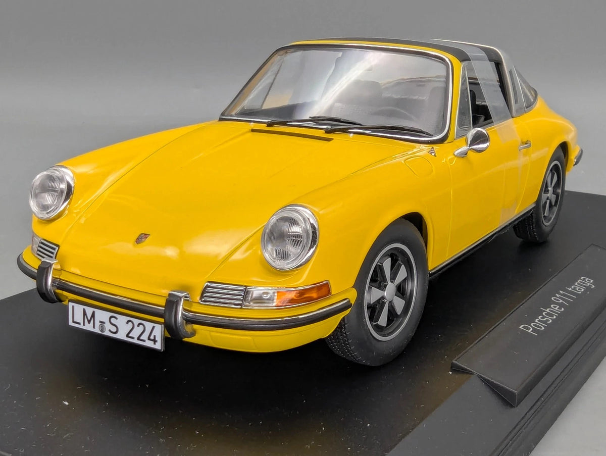 Modellautos 1:18 Norev Porsche 911 E Targa 1969 Gelb mit OVP