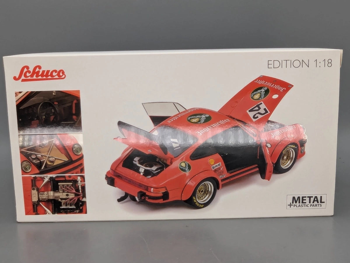 Modellautos 1:18 Schuco Porsche 934 RSR Jägermeister Max und Moritz #24 mit OVP