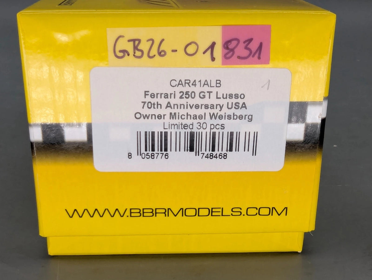 Modellautos 1:43 BBR Ferrari 250 GT Lusso S/N 5163 Ltd 01/30 in OVP
