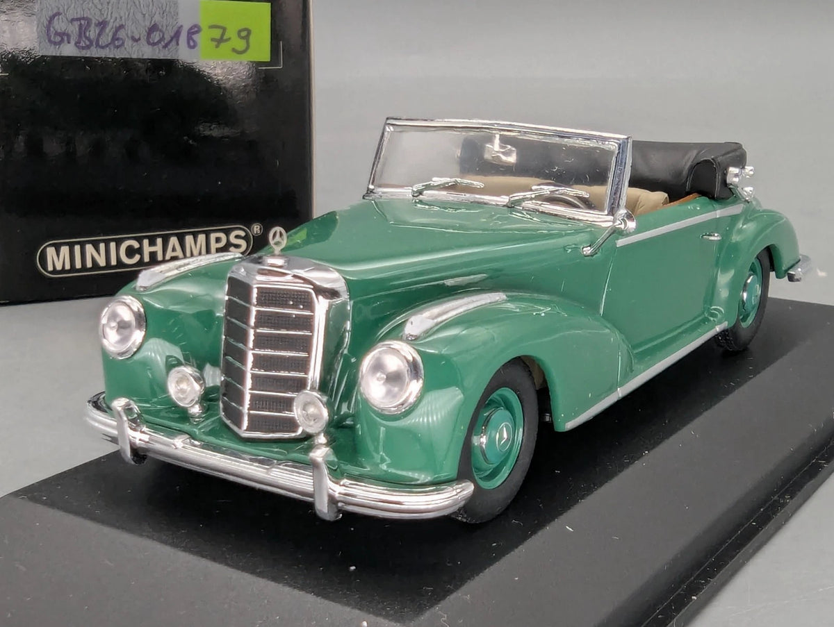 Modellautos 1:43 Minichamps Mercedes Benz 300 S Cabrio Softtop Offen Grün OVP