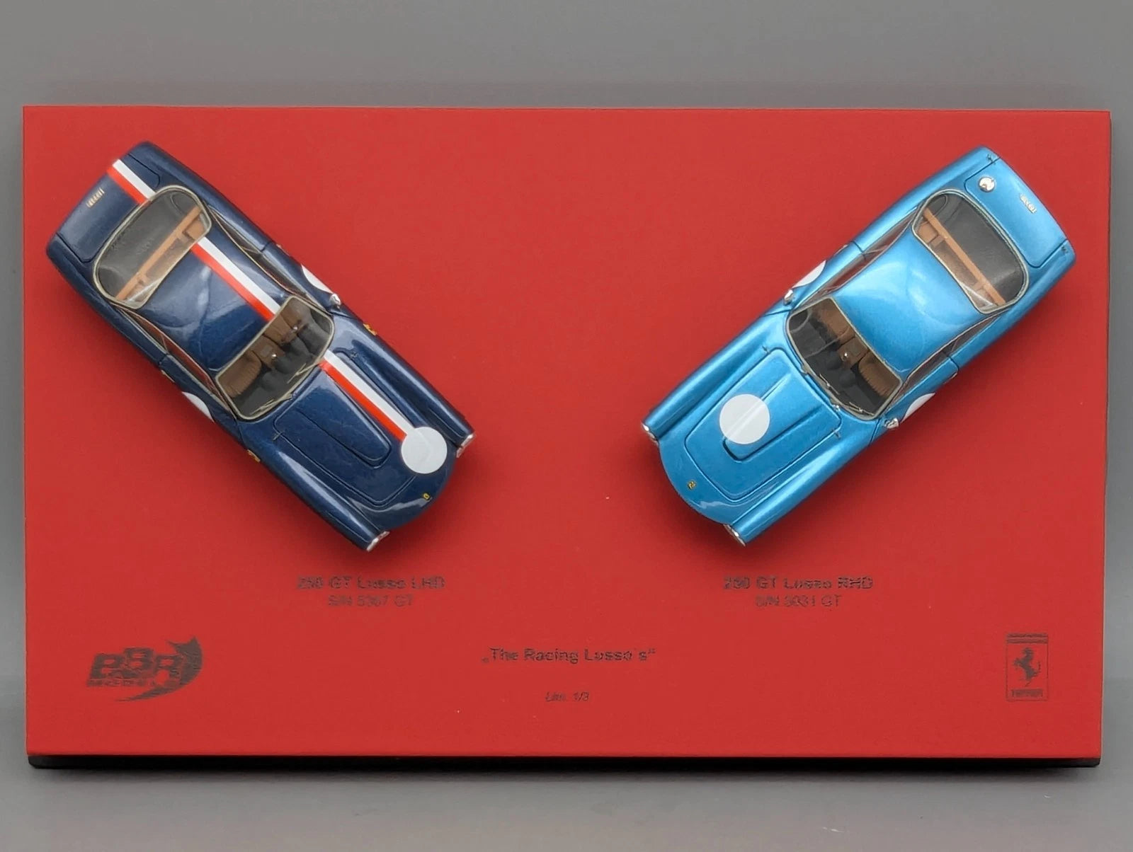 Modellautos 1:43 BBR  Ferrari 250 GT The Racing Lusso LHD RHD Set 2-tlg. 1/3 OVP
