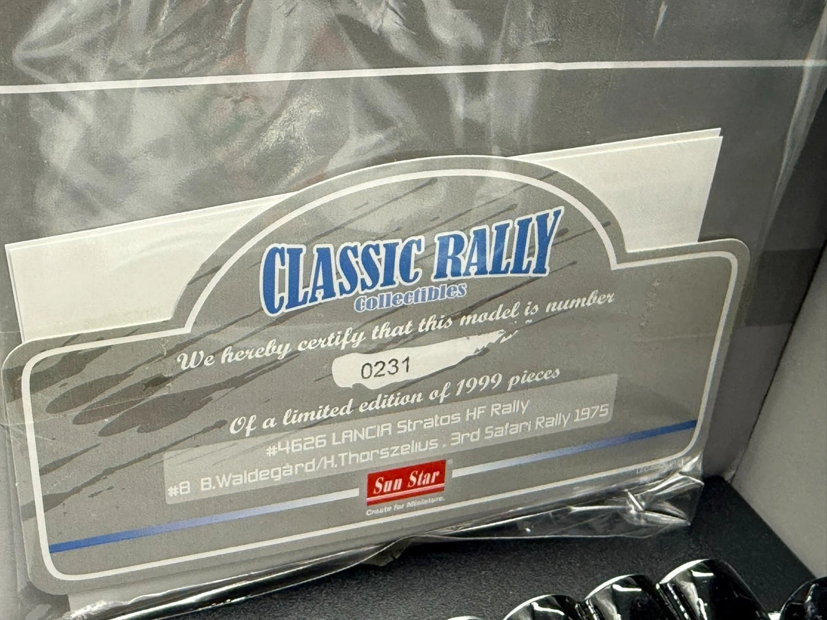 Modellautos 1:18 Sun Star Lancia Stratos HF Rally #8 limitiert mit OVP