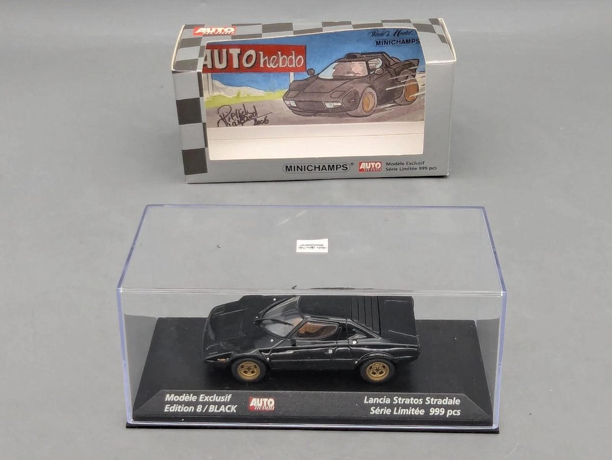 Modellautos 1:43 Minichamps Lancia Stratos AUTOhebdo Edition 8 / Black mit OVP
