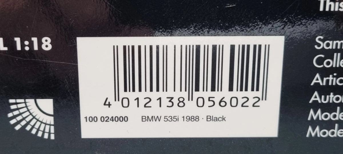 Modellautos 1:18 Minichamps 100 024000 BMW 535i 1988 black OVP