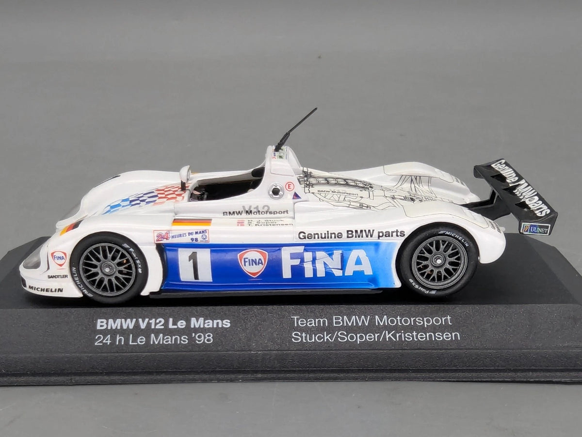 Modellautos 1:43 Minichamps BMW V12 Le Mans #1 Stuck/Soper/Kristensen Dealer OVP