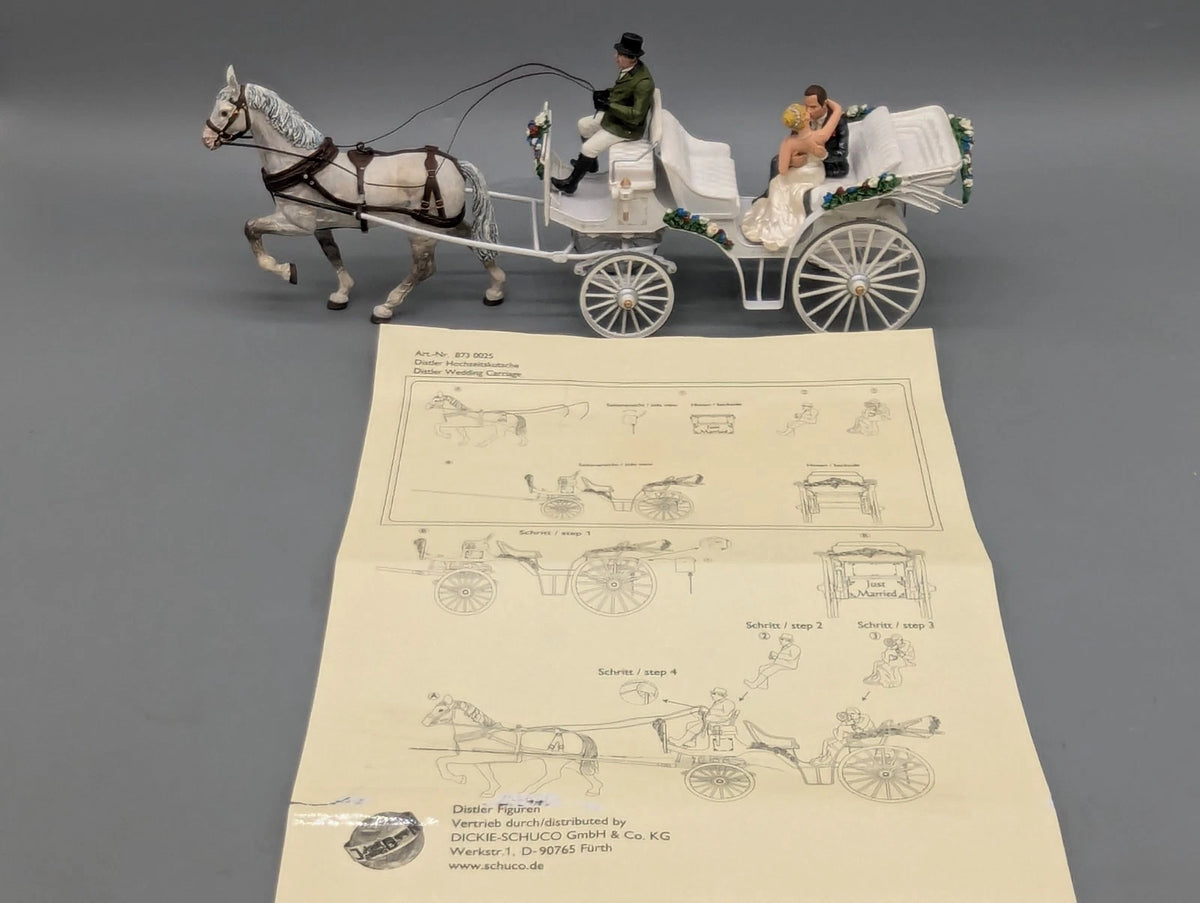Zinnfiguren Set 1:24 Distler Schuco 873 0025 Hochzeitskutsche mit OVP