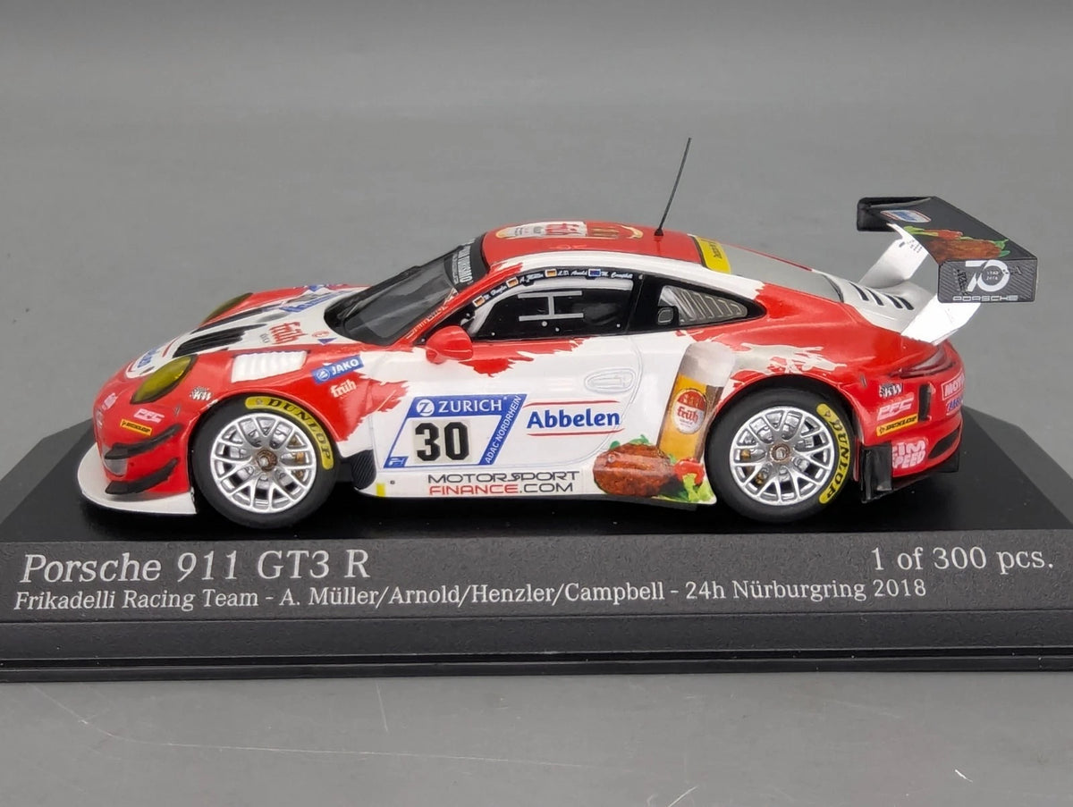Modellautos 1:43 Minichamps Porsche 911 GT3 R 24h Nbrg 2018 Frikadelli #30 OVP