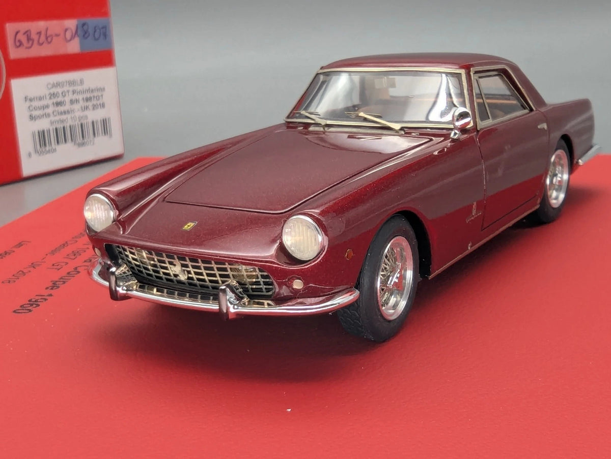 Modellautos 1:43 BBR Ferrari 250 GT Pininfarina Coupe S/N 1987 GT 08/10 mit OVP