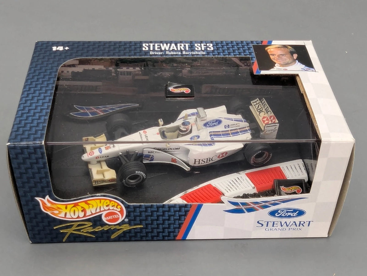 Modellautos 1:43 Hot Wheels Racing Stewart Ford sf3 #16 R. Barichello mit OVP