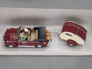 Modellautos 1:72 Schuco VW Käfer Cabrio mit Wohn Anhänger 2-tlg Set Dealer OVP