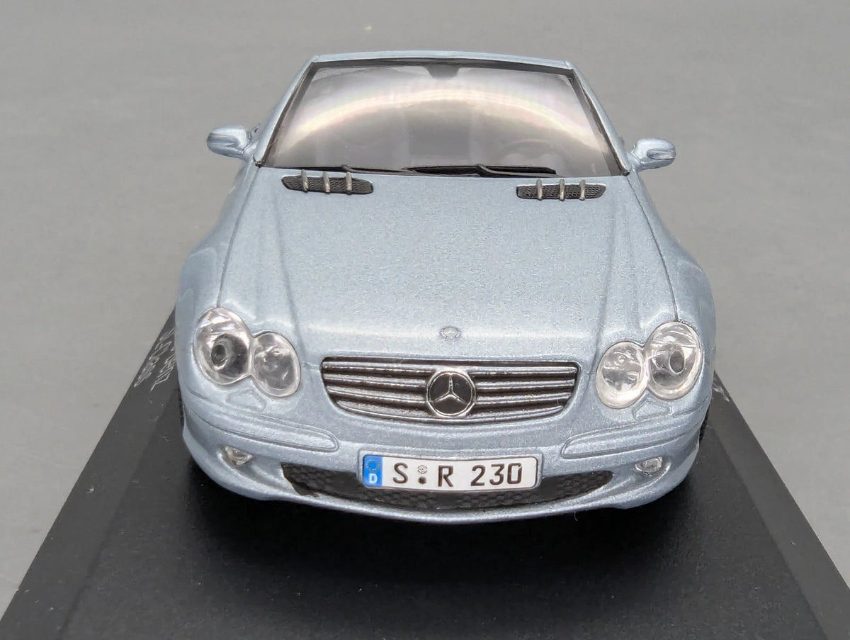 Modellautos 1:43 Minichamps Mercedes Benz SL Klasse Silberblau Met. Dealer OVP