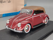 Modellautos 1:43 Minichamps Volkswagen VW Käfer Cabriolet Softtop 1200 1951 OVP