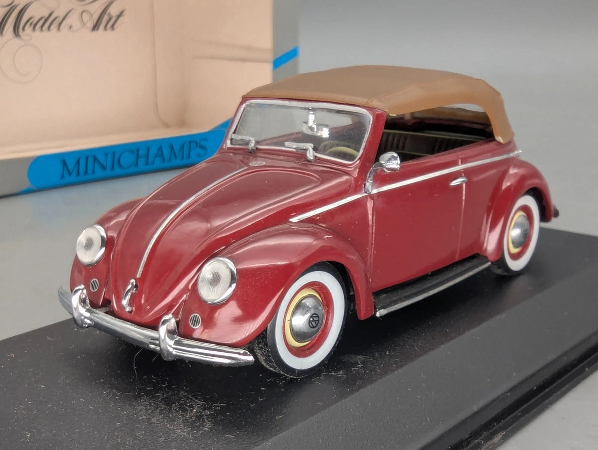 Modellautos 1:43 Minichamps Volkswagen VW Käfer Cabriolet Softtop 1200 1951 OVP