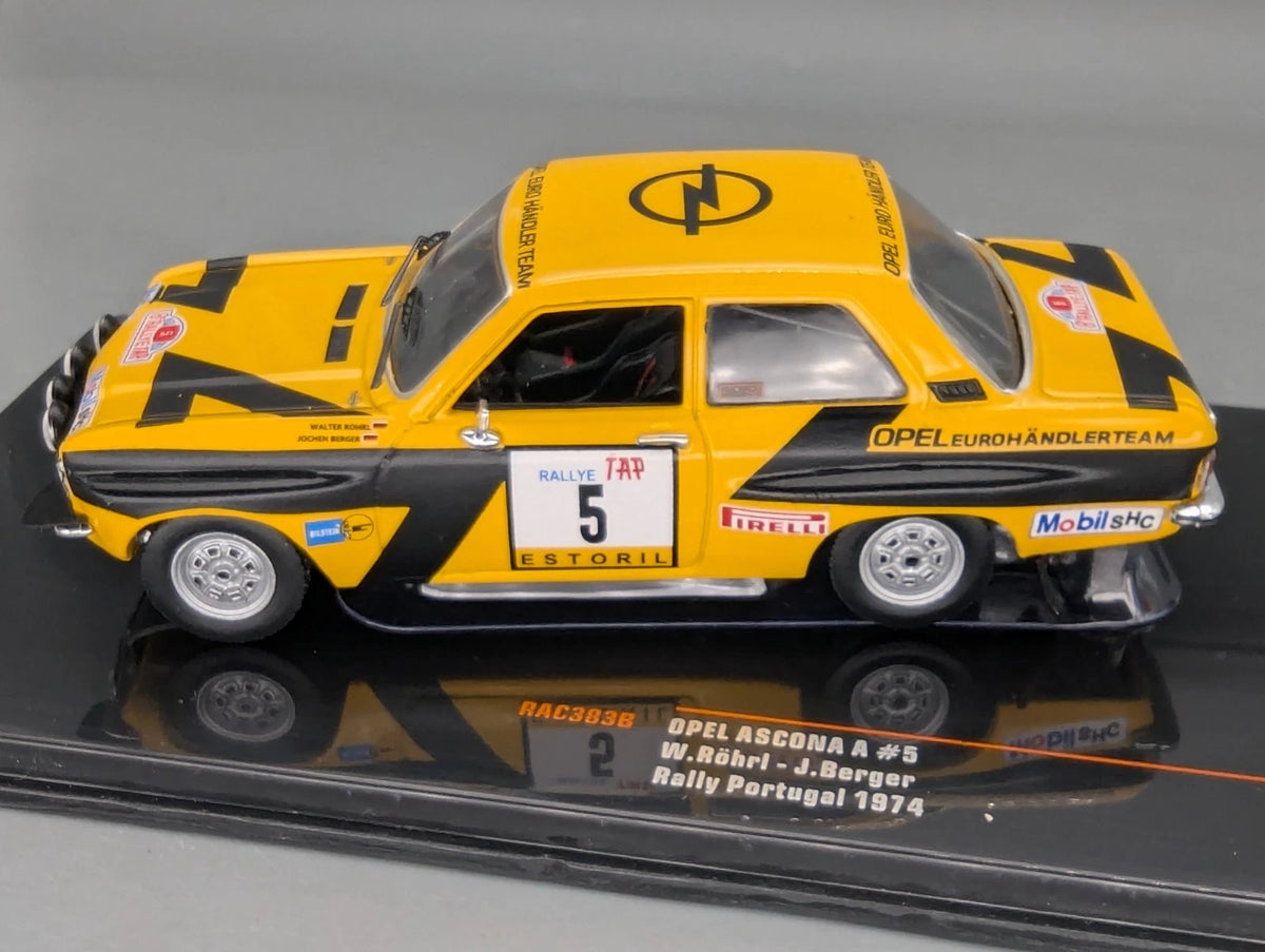 Modellautos 1:43 Ixo Opel Ascona A Portugal 1974 #5 W. Röhrl + J. Berger mit OVP