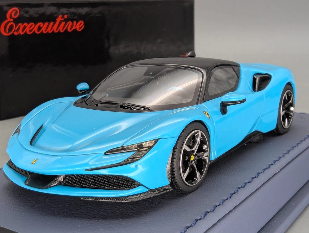 Modellautos 1:43 BBR Executive Calsito Ferrari SF90 Stradale Blue Ltd 02/21 OVP