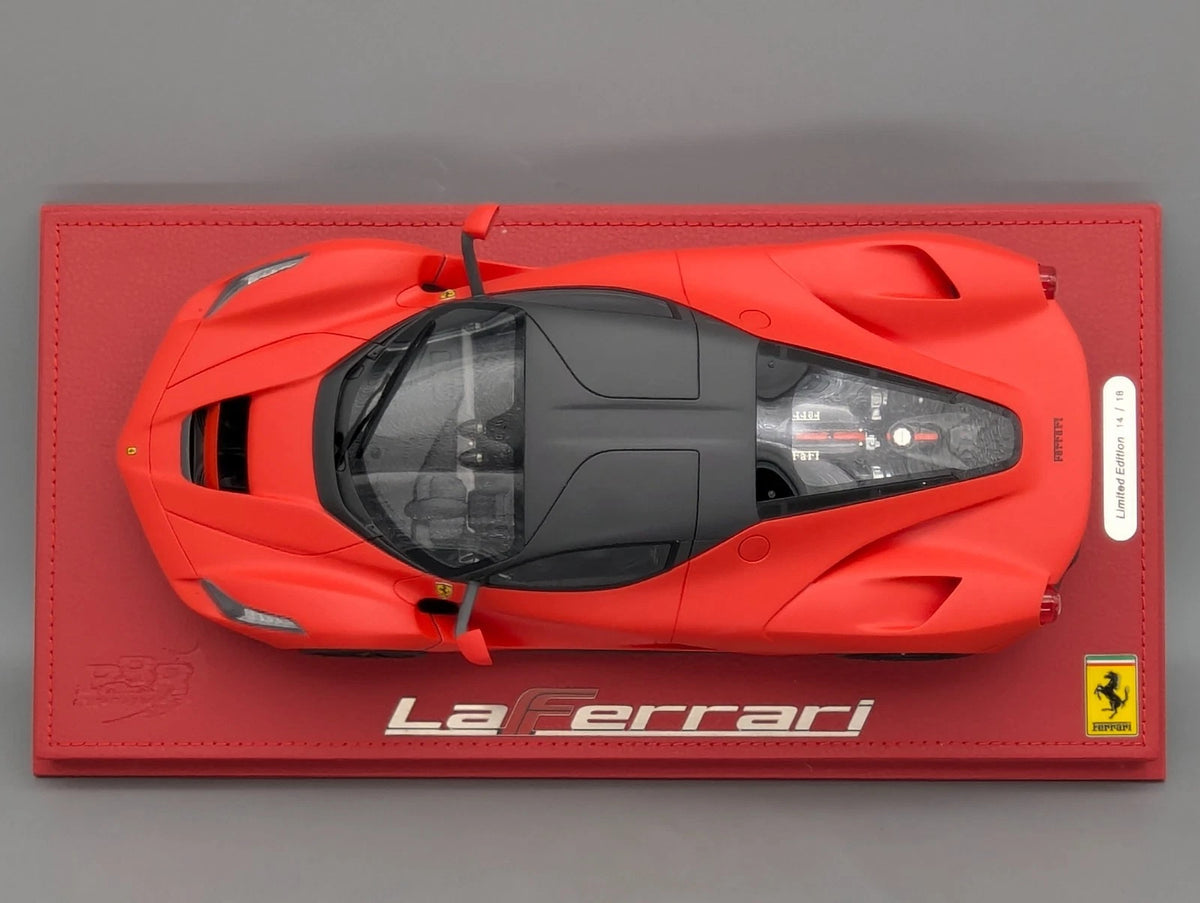 Modellautos 1:18 BBR Ferrari LaFerrari Red SF90 Matt Ltd 14/18 mit Vitrine OVP