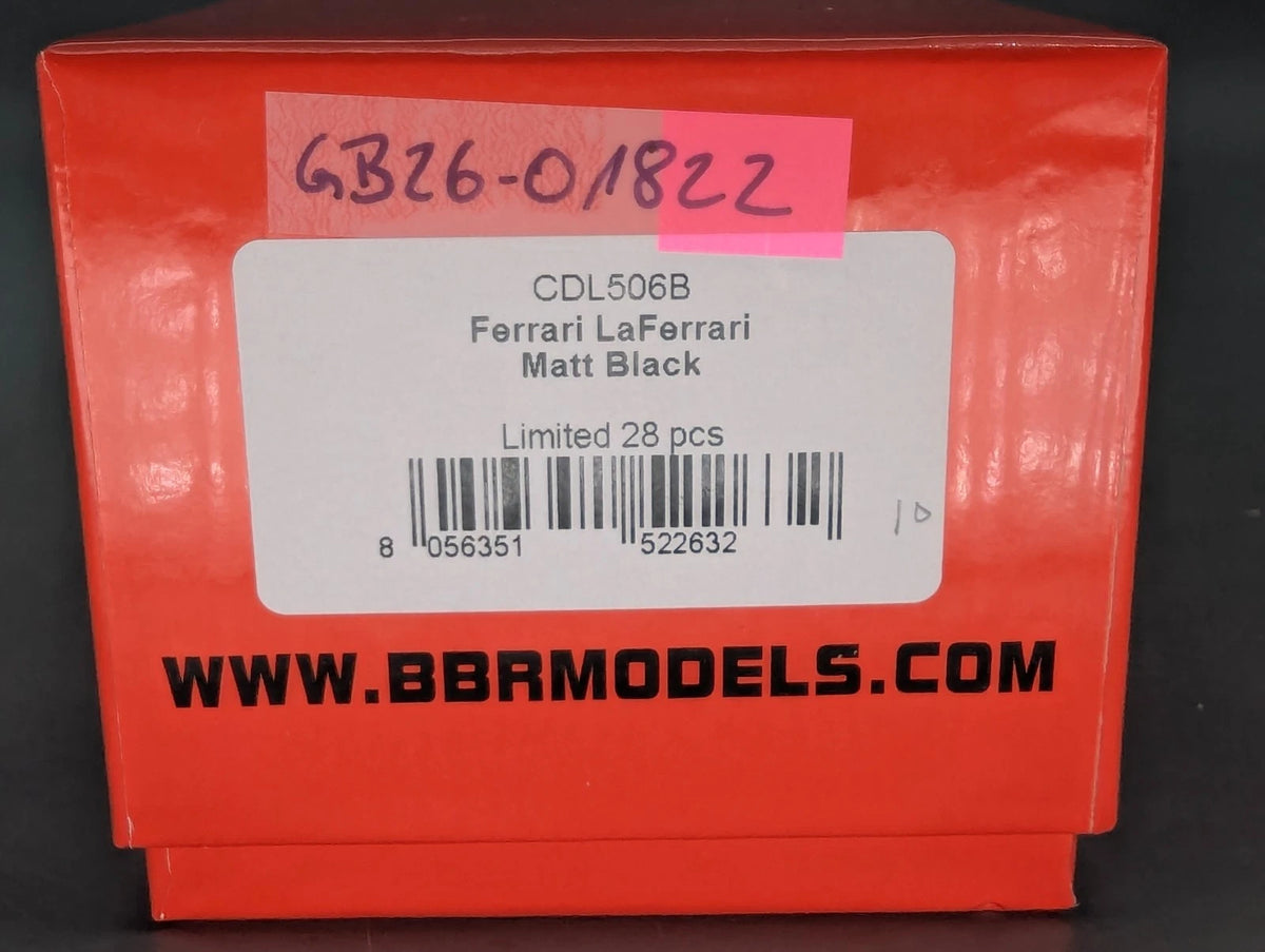 Modellautos 1:43 BBR Deluxe Calsito Ferrari LaFerrari Black Matt Ltd 10/28 OVP