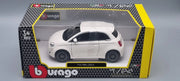 Modellautos 1:24 Bburago Fiat 500e weiß 2023 OVP