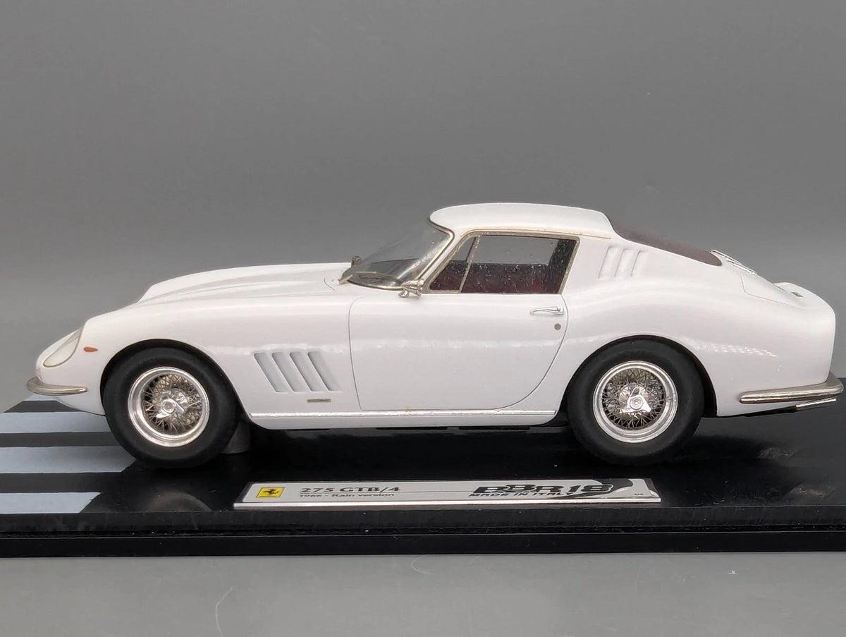 Modellautos 1:18 BBR Ferrari 275 GTB/4 1966 Weiß Rain Version 01/04 mit  OVP