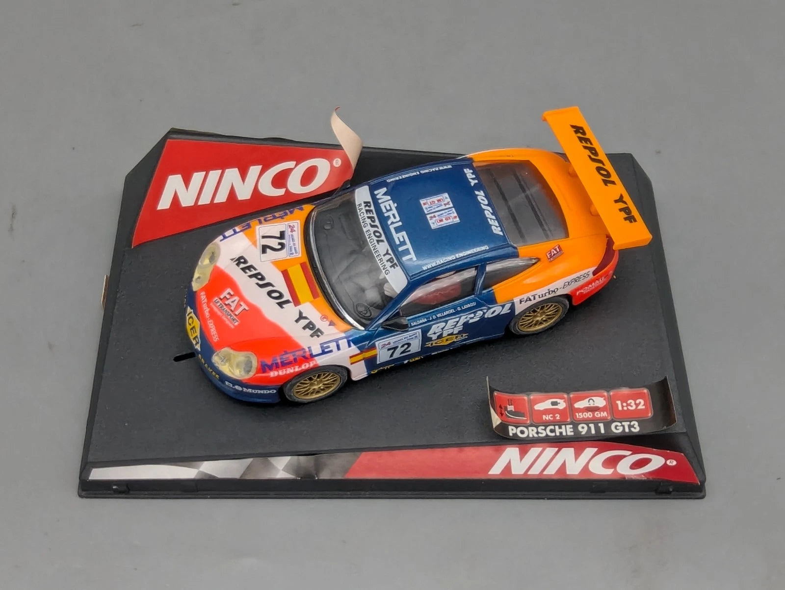 Modellautos Slotcar 1:32 Ninco 50240 Porsche 911 GT3 R Repsol #72 mit OVP
