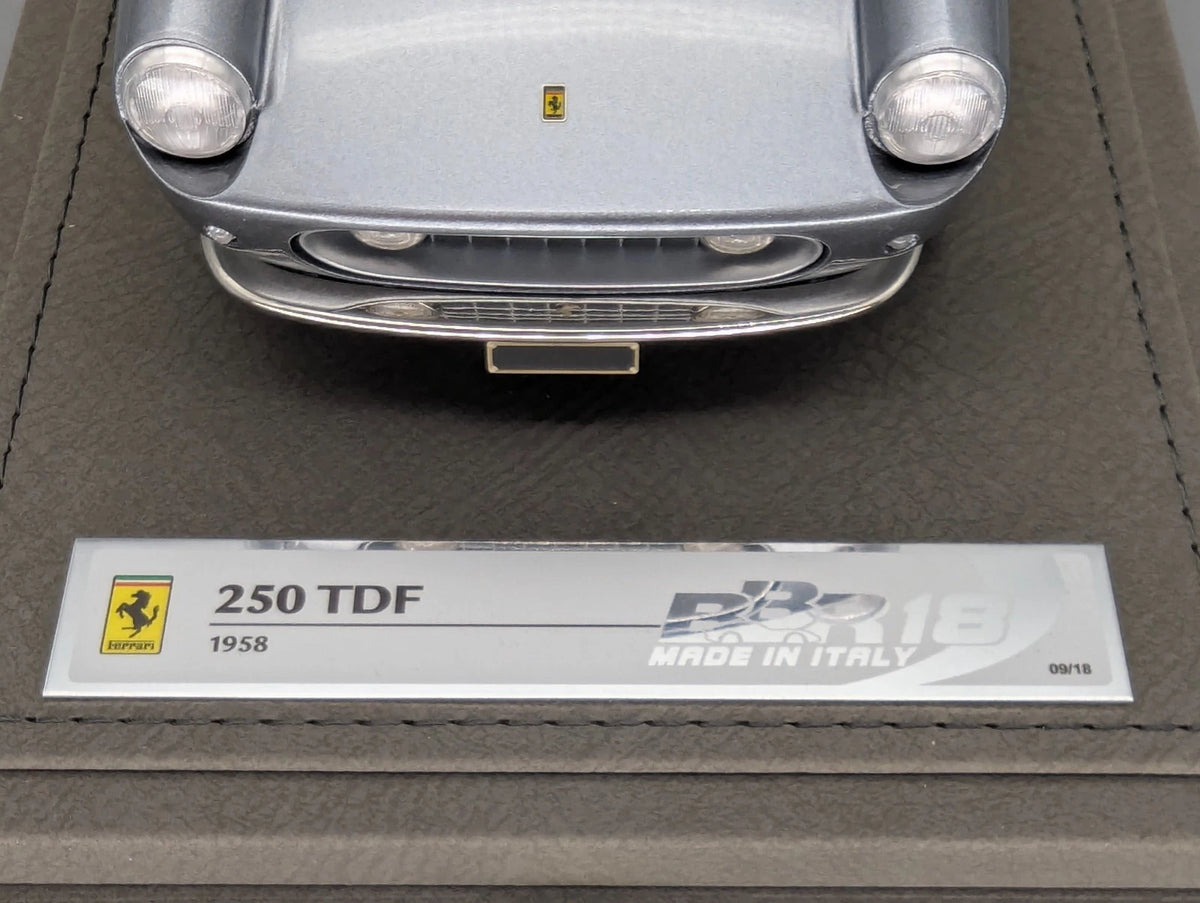 Modellautos 1:18 BBR Ferrari 250 TdF 1958 Met. Silver Ltd 09/18 Lederplatte OVP
