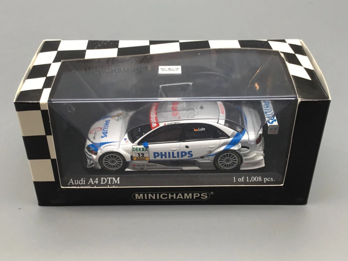 Modellautos 1:43 Minichamps Audi A4 DTM 2007 Lucas Luhr #12 in OVP