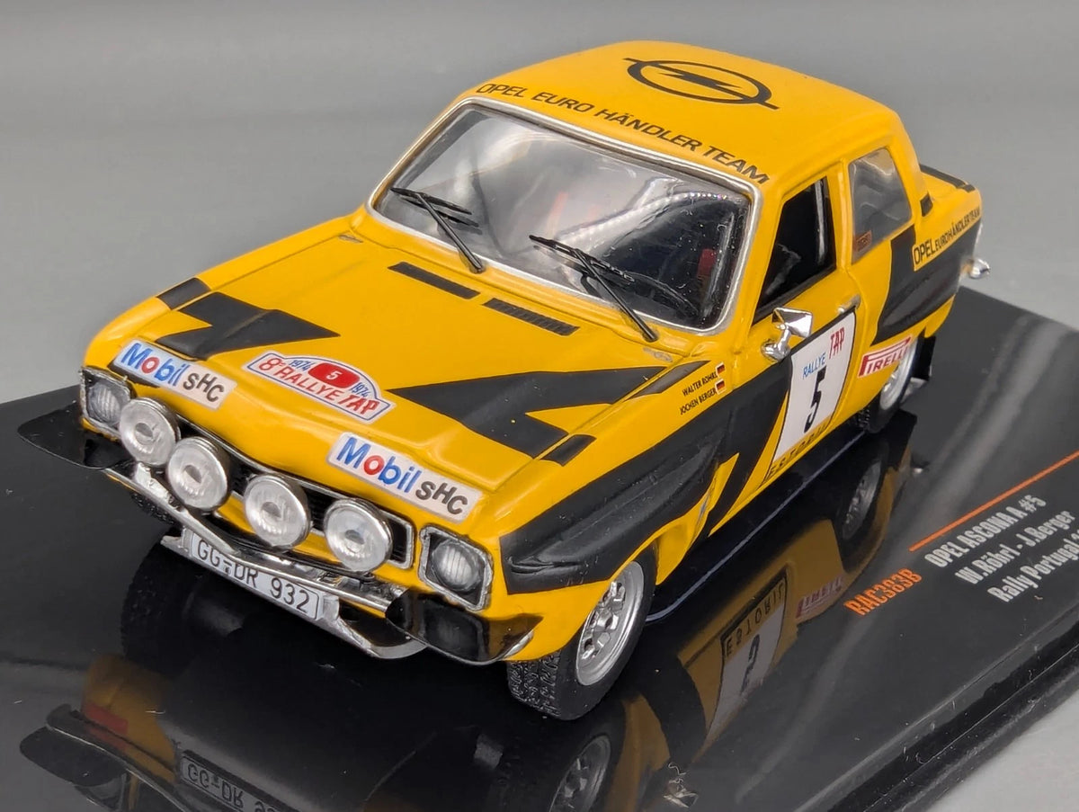 Modellautos 1:43 Ixo Opel Ascona A Portugal 1974 #5 W. Röhrl + J. Berger mit OVP