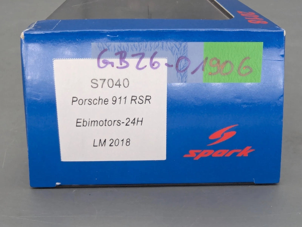 Modellautos 1:43 Spark S7040 Porsche 911 RSR 24h Le Mans 2018 #80 mit OVP