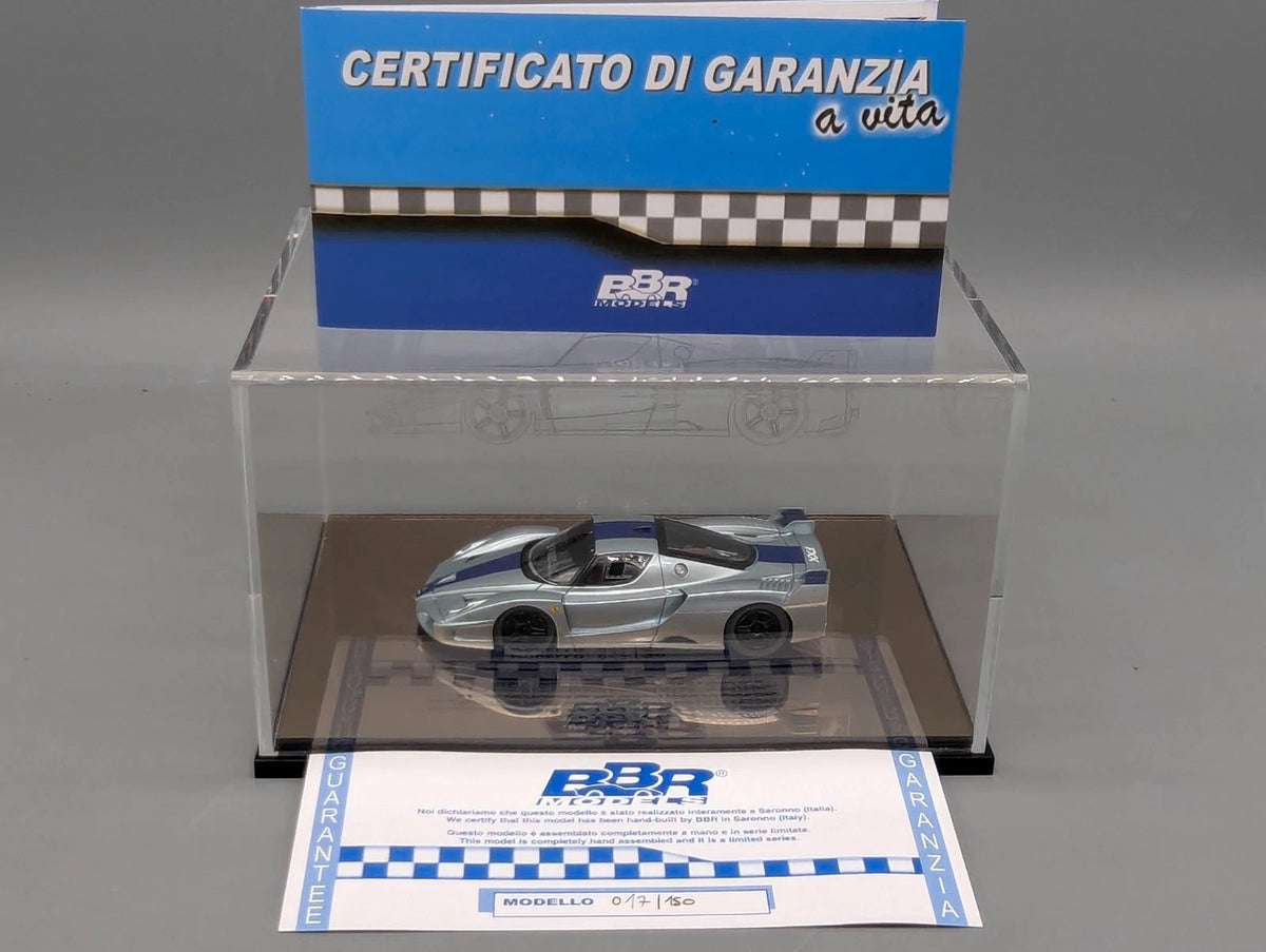 Modellautos 1:43 BBR Ferrari FXX 2006 Limited 017/150 Spiegelplatte Vitrine OVP