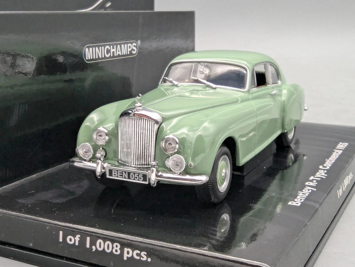 Modellautos 1:43 Minichamps Bentley R-Type Continental 1955 Grün mit OVP
