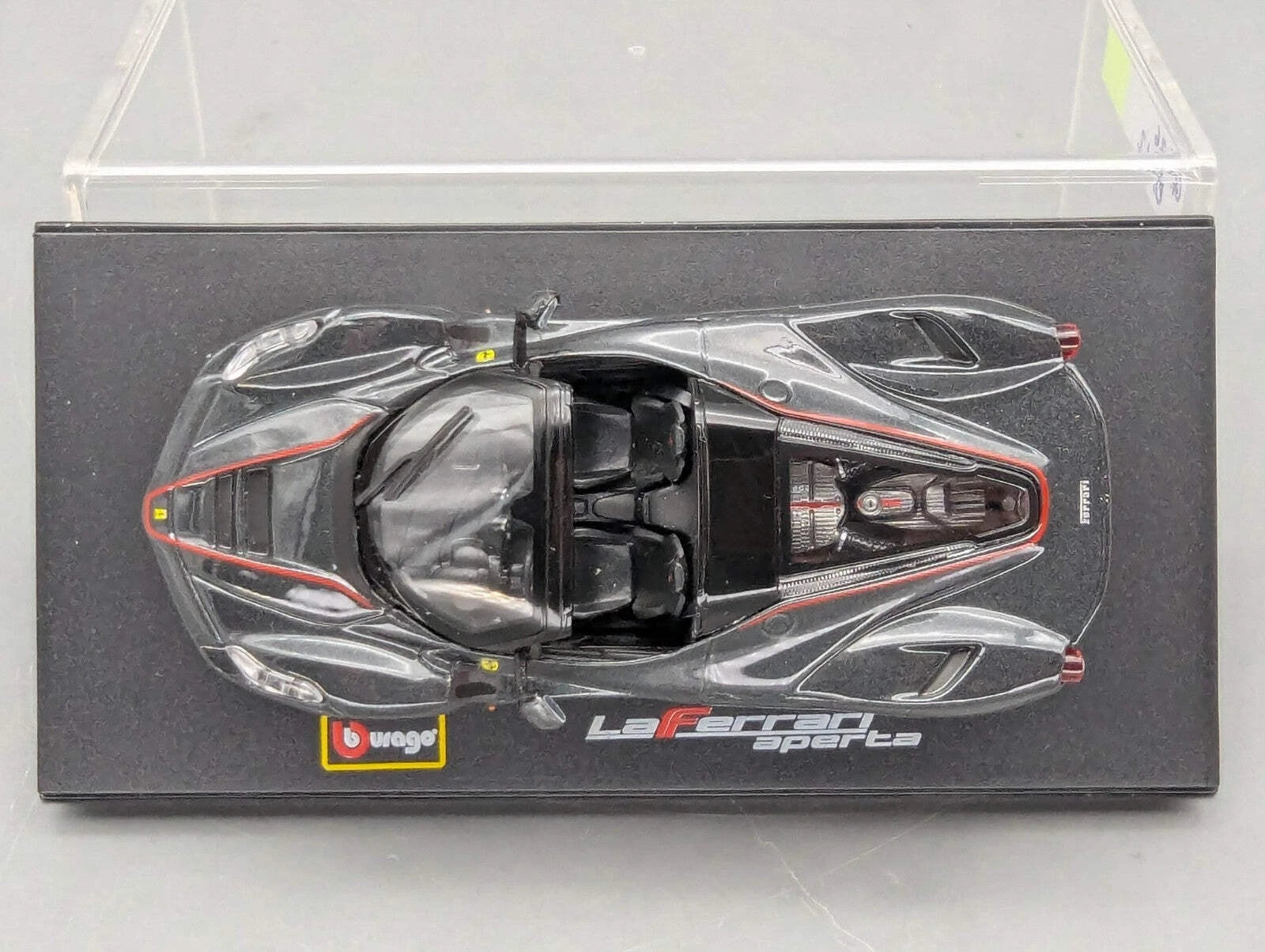 Modellautos 1:43 Bburago Ferrari LaFerrari Aperta Schwarz mit OVP