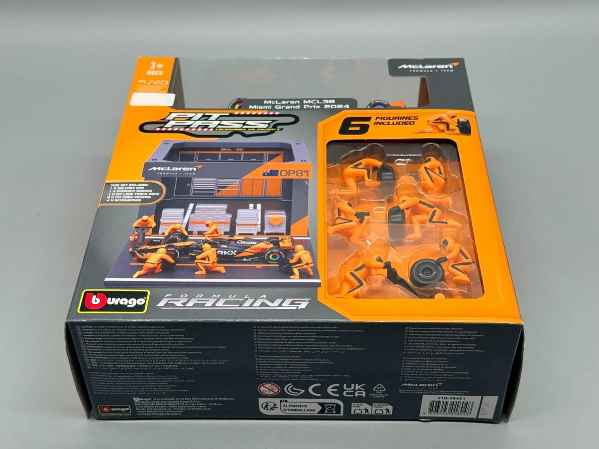 Modellautos 1:43 Bburago Miami Grand Prix 2024 Pit Pass Mclaren MCL38 mit OVP