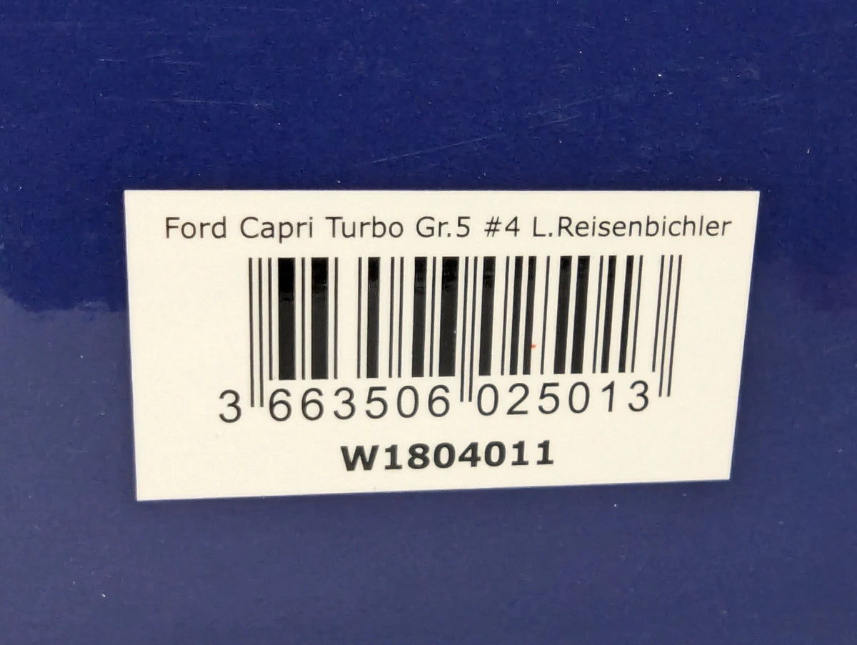 Modellautos 1:18 Werk83 Ford Capri Turbo Gr.5 DRM 1982 #4 Lili Reisenbichler OVP