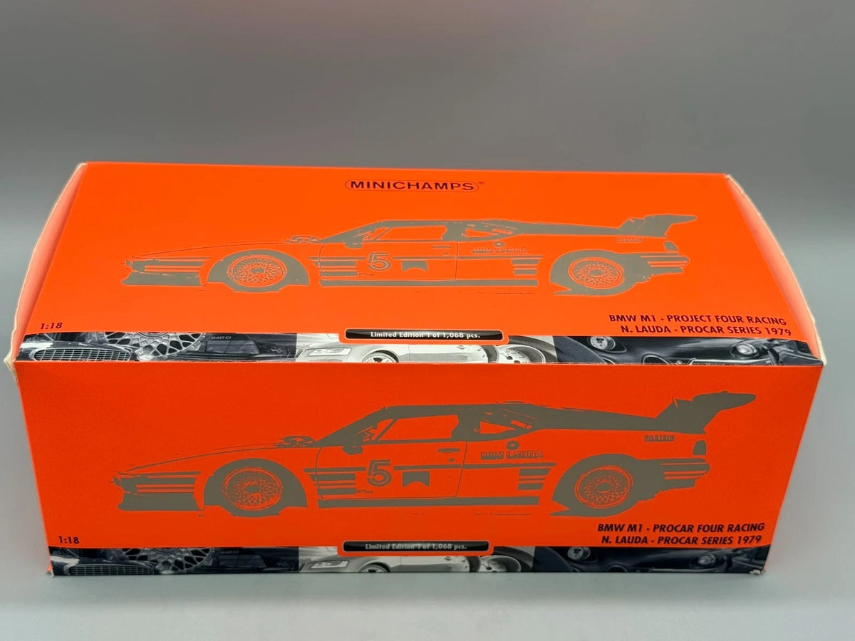 Modellautos 1:18 Minichamps BMW M1 Procar Four Racing N.Lauda 1979 #5 mit OVP