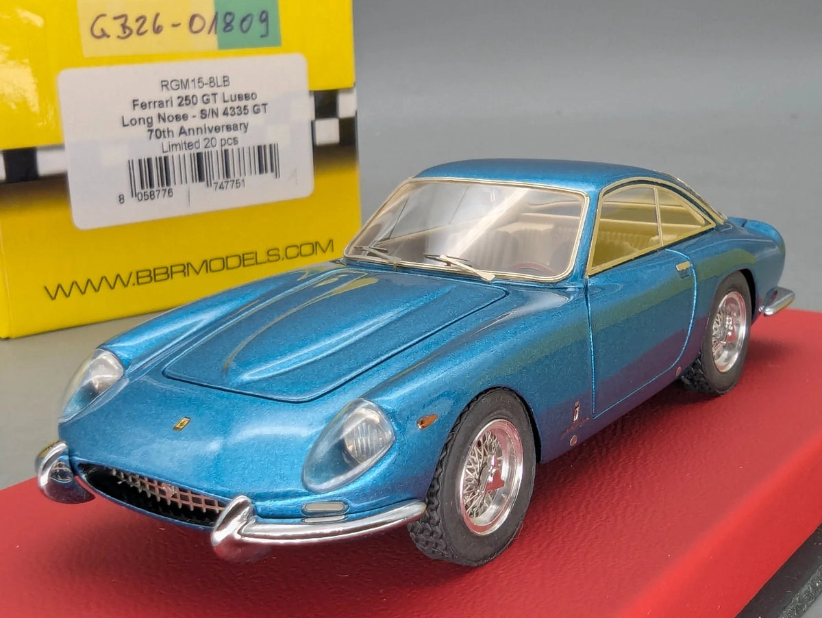 Modellautos 1:43 BBR RGM Ferrari 250 GT Lusso Longnose S/N 4335 Ltd 01/20 in OVP