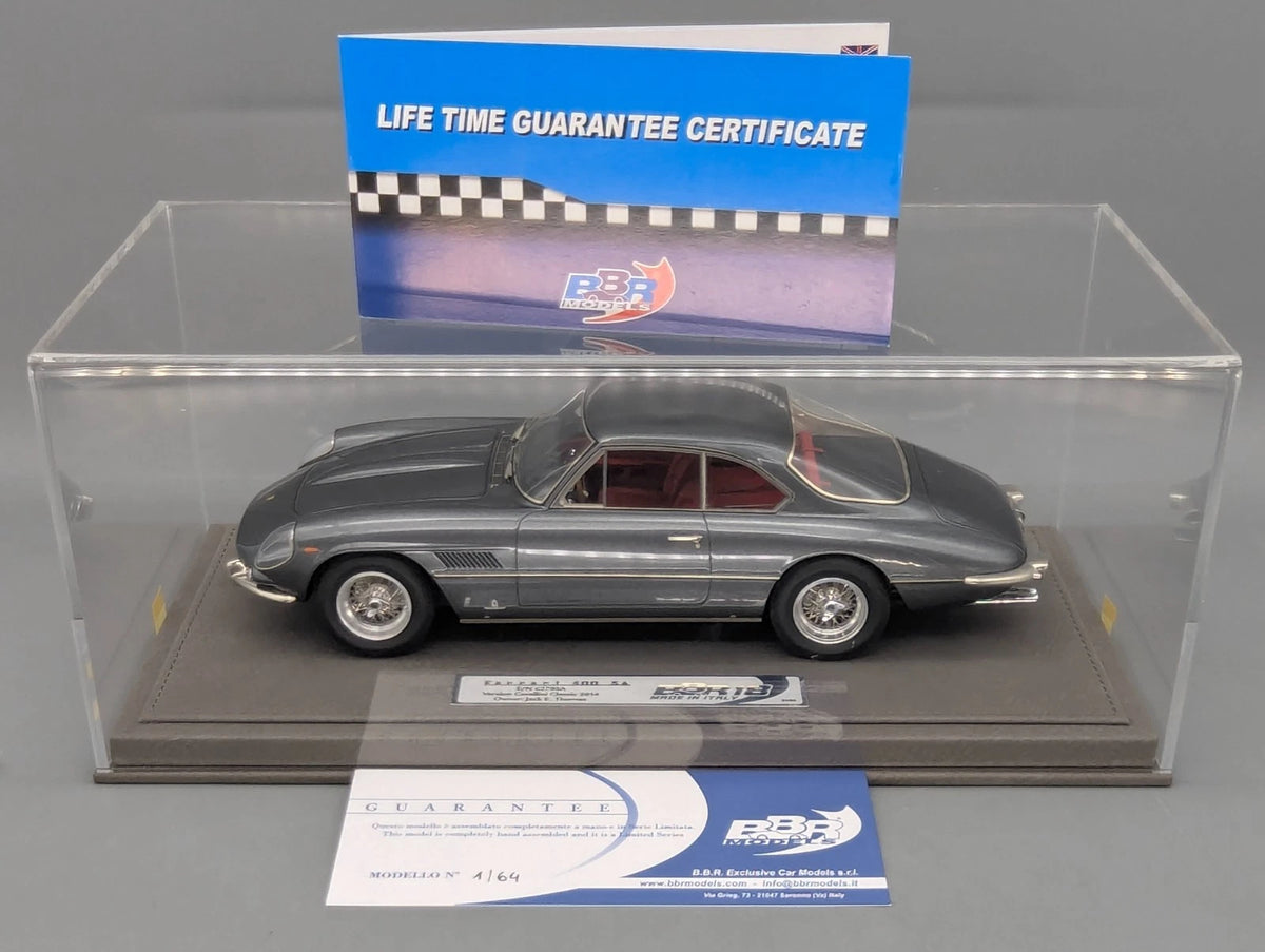 Modellautos 1:18 BBR Ferrari 400 Superamerica 1962 Met. Grau 01/64 Stück mit OVP