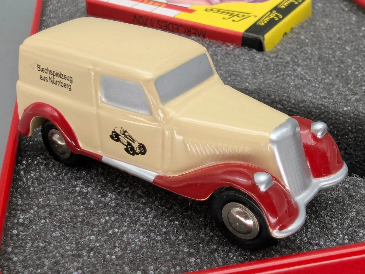 Modellautos 1:90 Schuco Piccolo Mercedes 170V Handwerkerhof Nürnberg 1998 OVP