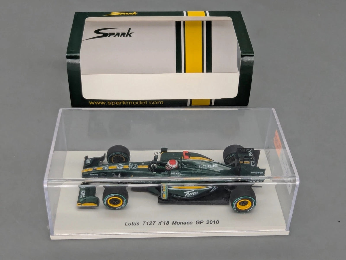 Modellautos 1:43 Spark S3008 Lotus T127 Monaco GP 2010 #18 Jarno Trulli OVP